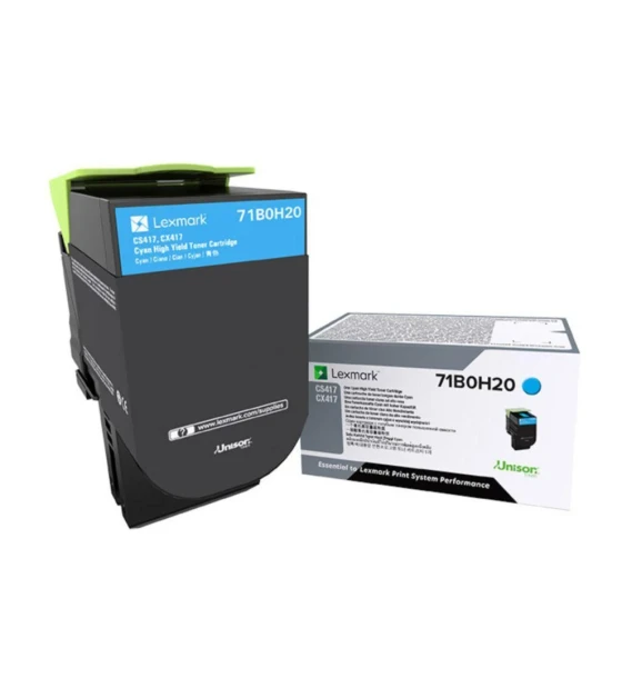 Toner Lexmark 71B0H20, cyan, 3.5k, pentru CX417DE, CS417DN