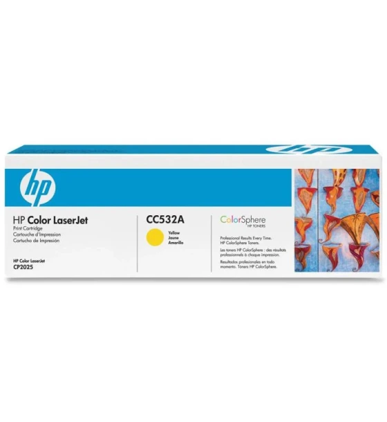 Toner HP CC532A, yellow, 2.8 k, Color LaserJet CM2320FXIMFP, Color LaserJet CM2320NFMFP, Color LaserJet CP2025, Color LaserJetCP2025DN, Color LaserJet CP2025N