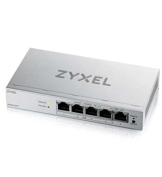 Switch retea ZYXEL GS1200-5HPV3 5-Port Gigabit PoE Web-Managed