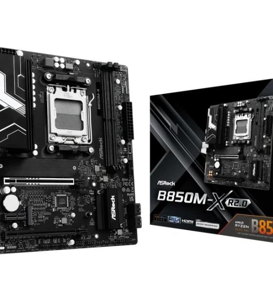 Placa de baza Asrock B850M-X R2.0. Processor manufacturer AMD, Processor socket AM5, Compatible processor series AMD Ryzen 7000 Series, AMD Ryzen 8000 Series