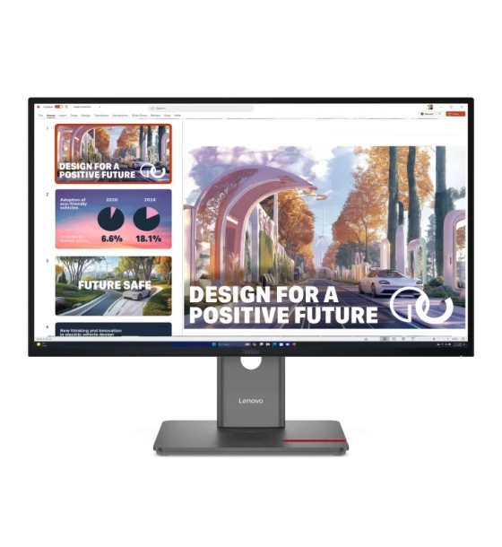 Monitor Lenovo ThinkVision P27QD-40. Display diagonal 68.6 cm 27 inch, Display 2560 x 1440 pixels, HD type Wide Quad HD, Display technology LED, 6 ms, Native 16:9, Viewing angle, horizontal 178A