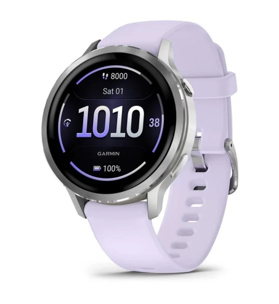 Garmin Venu 4 Smartwatch 41mm grau/silber lavendelblau