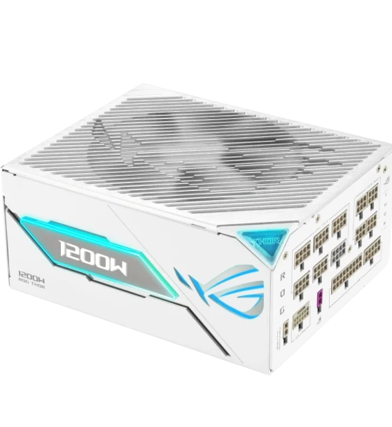 ASUS ROG -THOR-1200P3-WHITE-GAMING. Total power 1200 W, AC input voltage 100 - 240 V, Power Factor Correction PFC type Active. Motherboard power connector 20+4 pin ATX