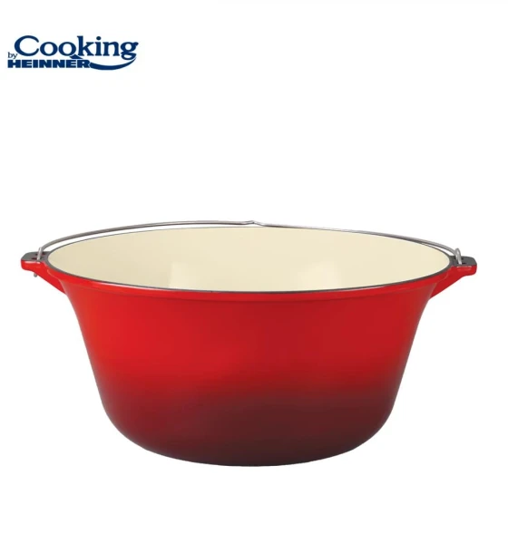 Ceaun din fonta emailata 49X23 cm, 22 l, cooking by heinner