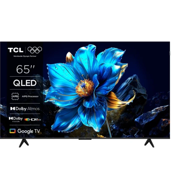 Televizor TCL QLED 65P7K, 164 cm, Smart Google TV, 4K, Clasa F