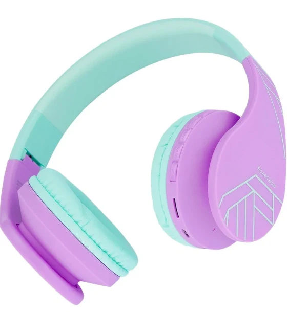 PowerLocus Casti pentru copii, Wireless, P1 Teal Purple