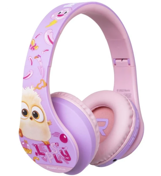 PowerLocus Casti pentru copii, Wireless, P2 Angry Birds Pink
