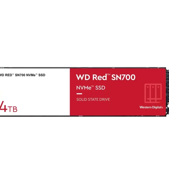 SSD- Interne WD Red SSD SN700 NVMe 4TB M.2 2280 PCIe Gen3 8Gb/s internal drive for NAS devices POWERED BY SANDISK