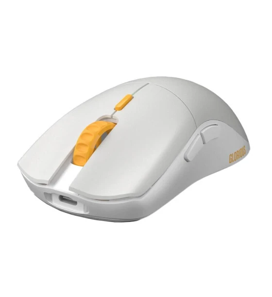 Mouse Gaming One PRO Wireless - Genos - Forge, Ultrausor 50g, Gri Mat/Galben