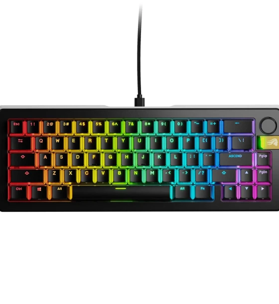 Tastatura mecanica GMMK 3 PRO HE 65% Prebuilt, USB-C, Fox HE Switches, US layout, 66 taste, Negru
