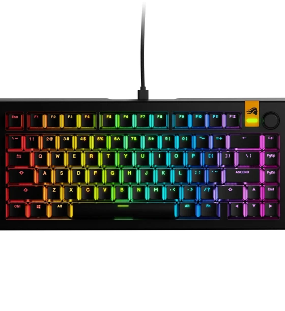 Tastatura mecanica GMMK 3 HE 75% Prebuilt, USB-C, Fox HE Switches, US layout, 81 taste, Negru