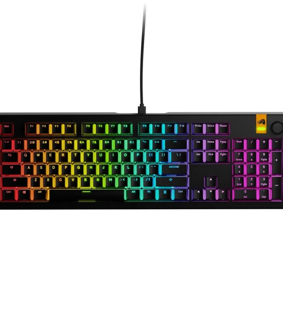 Tastatura mecanica GMMK 3 HE 100% Prebuilt, USB-C, Fox HE Switches, US layout, 104 taste, Negru