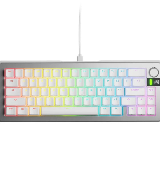 Tastatura mecanica GMMK 3 PRO 65% Prebuilt, USB-C, Fox Switches, US layout, 66 taste, Gri