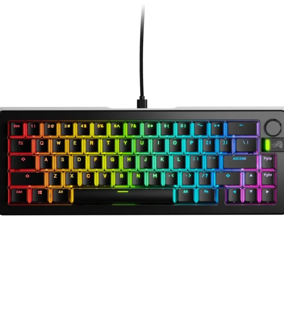 Tastatura mecanica GMMK 3 PRO 65% Prebuilt, USB-C, Fox Switches, US layout, 66 taste, Negru