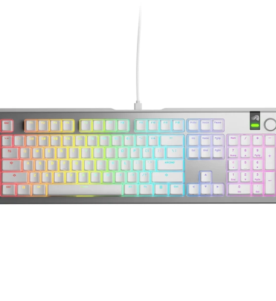 Tastatura mecanica GMMK 3 PRO 100% Prebuilt, USB-C, Fox Switches, US layout, 104 taste, Gri
