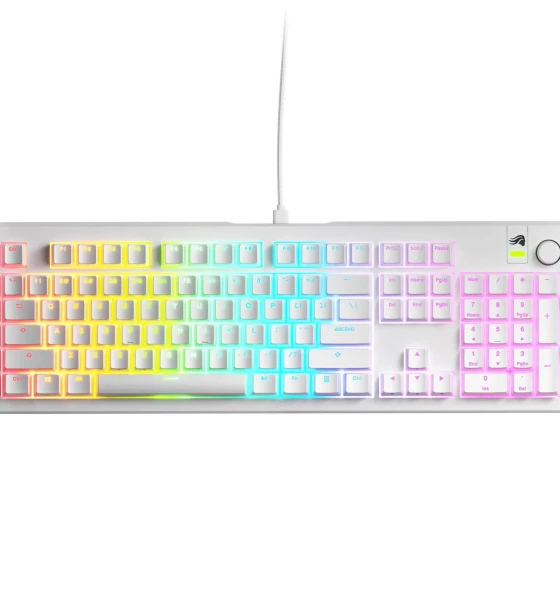 Tastatura mecanica GMMK 3 100% Prebuilt, USB-C, Fox Switches, US layout, 104 taste, Alb
