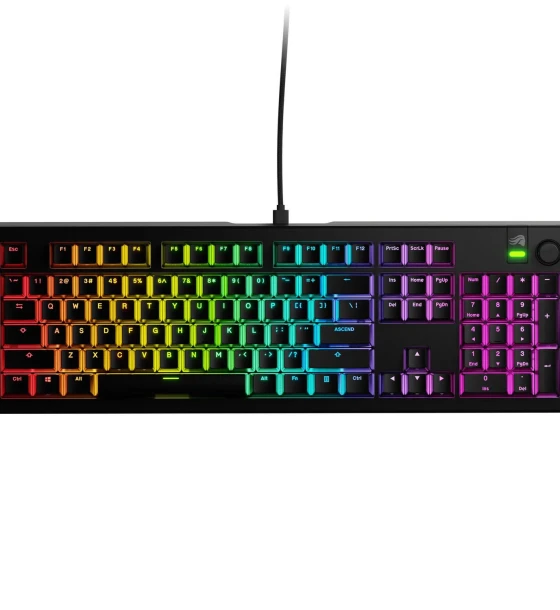 Tastatura mecanica GMMK 3 100% Prebuilt, USB-C, Fox Switches, US layout, 104 taste, Negru