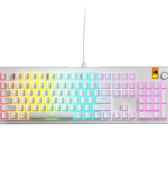 Tastatura mecanica GMMK 3 HE 100% Prebuilt, USB-C, Fox HE Switches, US layout, 104 taste, Alb