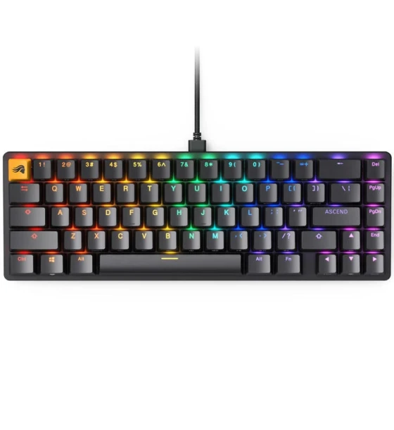 Tastatura mecanica GMMK 2 Compact 65%, RGB, USB-C, Fox Linear Switch, Layout US, Negru
