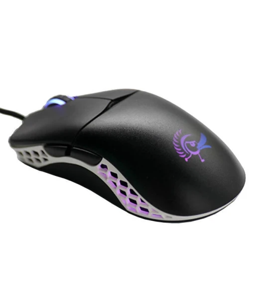 Mouse White Feather Mouse Huano Blue Microswitch