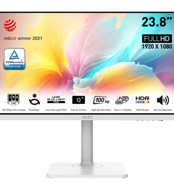 Monitor Led Modern MD2412PW, IPS, 23.8 inch, Full HD, 1920 x 1080, HDMI, Boxe, Pivot, 100 Hz, 4 ms, Alb