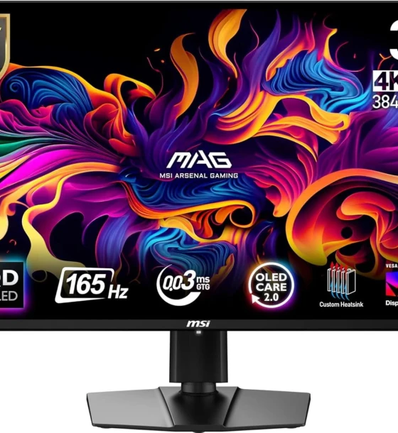 Monitor Led MAG 321UP QD-OLED, 31.5 inch, UHD, 3840 x 2160, HDMI, DisplayPort, AMD Freesync Premium Pro, 165 Hz, 0.03 ms, Negru
