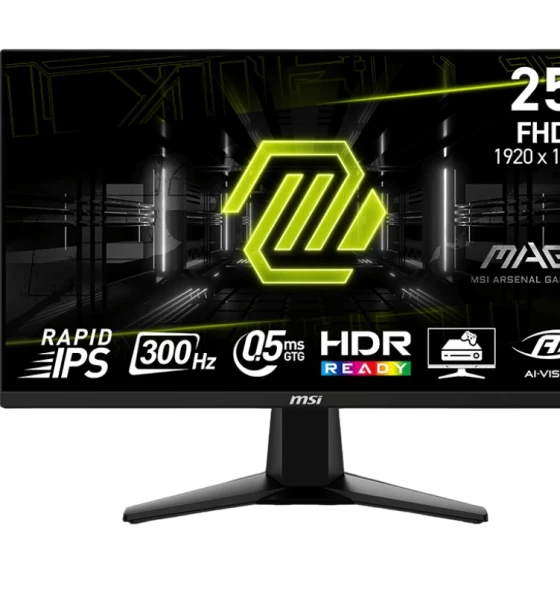 Monitor Led MAG 255XF, IPS, 24.5 inch, Full HD, 1920 x 1080, Displayport, HDMI, 300Hz, 0.5 ms, Negru 9S6-3BC21M-061