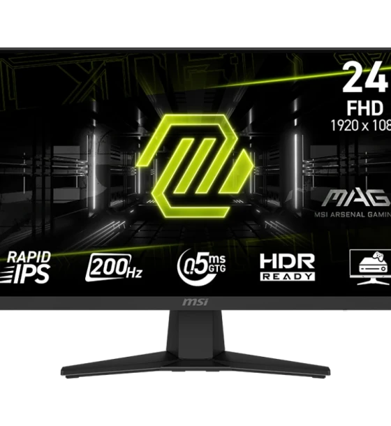 Monitor Led MAG 244F, IPS, 23.8 inch, Full HD, 1920 x 1080, HDMI, DisplayPort, 200 Hz, 0.5 ms, Negru 9S6-3BC41H-001