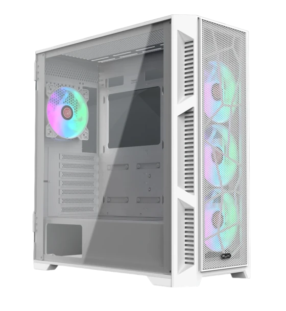 Carcase Ponos ULTRA MS4, ATX, mesh, alb