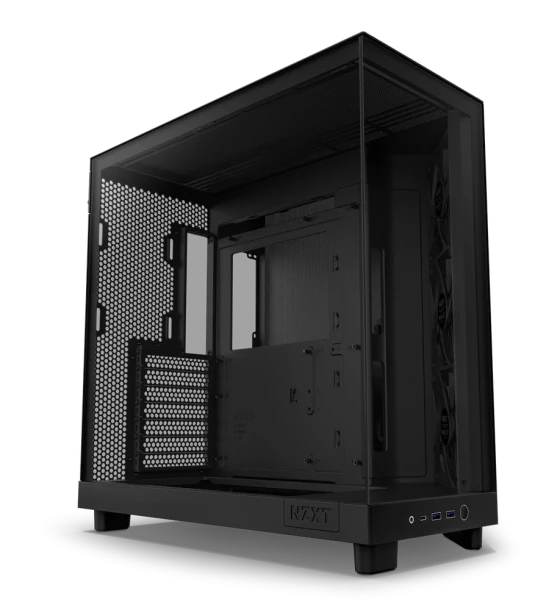 Carcase H6 Flow, Compact Dual-chamber, MiddleTower, Negru