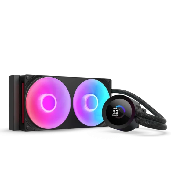 Coolere Procesor Kraken Plus 240 RGB, AIO 240mm, pompa cu ecran LCD, Intel/ AMD, Negru