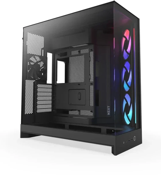 Carcase H9 Flow RGB 2025, Dual-Chamber, Mid-Tower, Negru