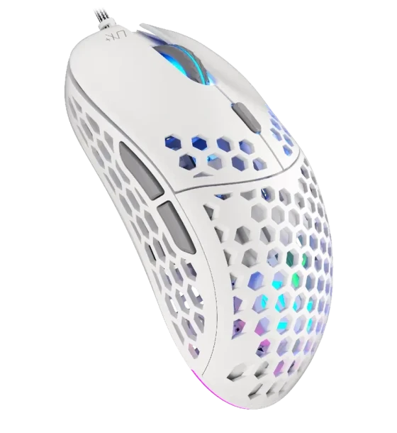 Mouse LIX Plus Onyx White, USB, 19000 dpi, 59 g, Alb
