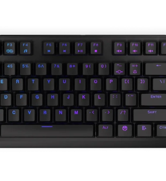 Tastatura Thock TKL Wireless Black, RGB, Bluetooth, switch Kailh Box Black, Layout US, Negru