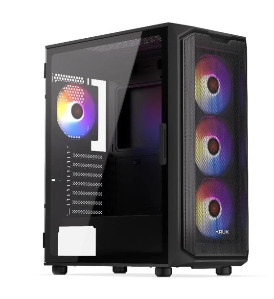 Carcase Orona, MiddleTower, ATX, cu 4 ventilatoare incluse 120 mm, Negru