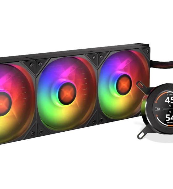 Coolere Procesor HydroGlance 360 ARGB LCD, Racire cu lichid, AIO 360mm, Intel/ AMD, Negru