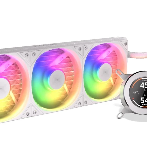 Coolere Procesor HydroGlance 360 ARGB LCD, Racire cu lichid, AIO 360mm, Intel/ AMD, Alb