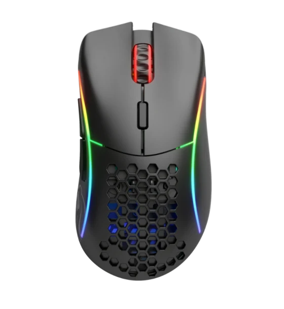 Mouse Gaming Model D, Wireless, RGB, 19000 DPI, 69g, 6 butoane, Negru Mat