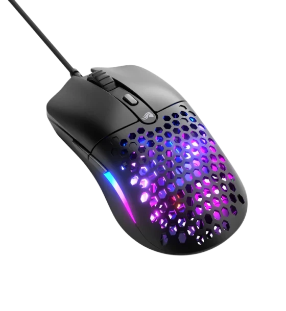 Mouse Gaming Model O Eternal, 12000 DPI, 55g, 6 butoane, Negru Mat