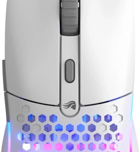 Mouse Gaming Model O Eternal, 12000 DPI, 55g, 6 butoane, Alb Mat