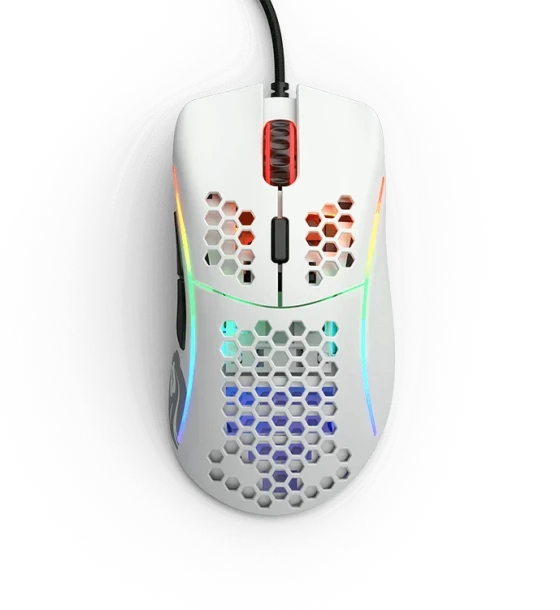 Mouse Gaming Model D, 12000 DPI, 69 grame, 6 butoane, USB 2.0, Alb mat