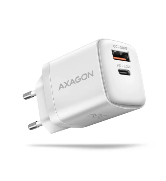 Incarcator retea ACU-PQ30W, PD 3.0, QC4+, 1x USB-C, 1x USB-A, 30 W, alb