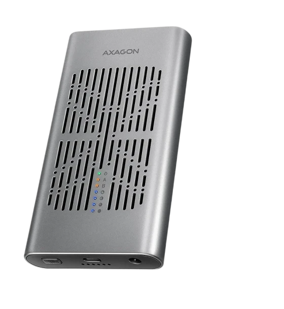 Cabinete metalice Rack SSD extern EEM2-20GD CLONE MASTER, Dual NVMe M.2, USB-C, 20Gbps, Clonare Offline, RAID, UASP, TRIM, Aluminiu, Negru