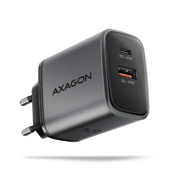 Incarcator ACU-PQ67, Gan, 67W, USB-C, USB-A, gri