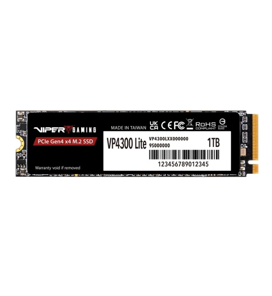 SSD- Interne Patriot Viper Gaming SSD VP4300 Lite - 1 TB - M.2 2280 - PCIe Gen4 x4 NVMe