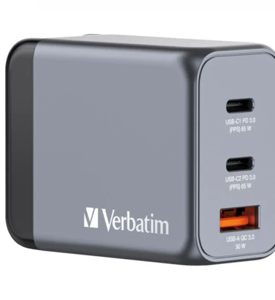 Accesoriu telefoane Verbatim v GNC-65 gan charger 65W eu/uk/us