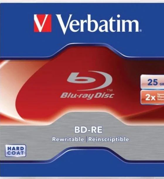 Suport TV si Monitor Verbatim blu ray rewritable bd-re 25GB