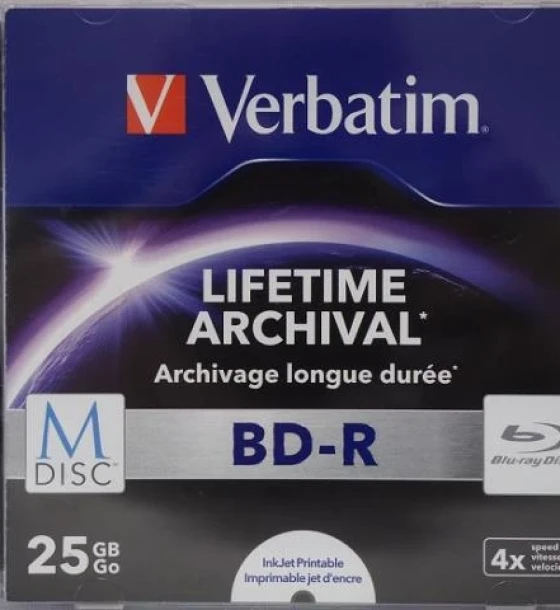 Suport TV si Monitor Verbatim m-disc bd-r 4X 25 GB inkjet printable