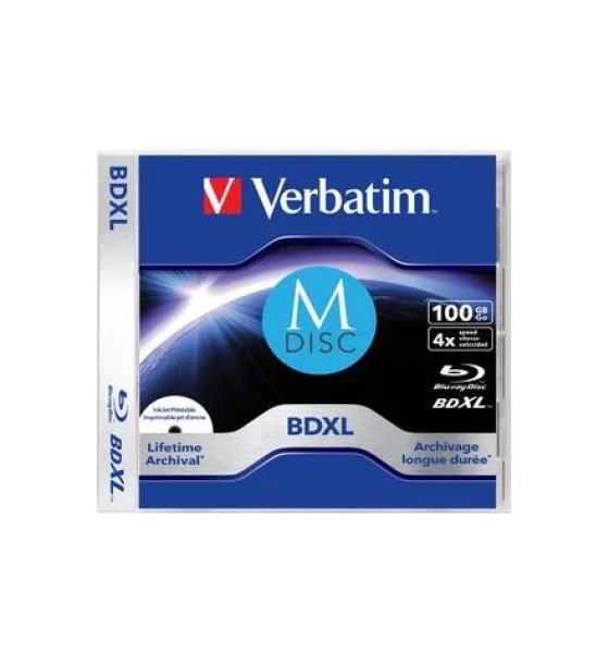 Suport TV si Monitor M-Disc Verbatim, 4X, 100GB printabil cu cerneala, carcasa Individuala 43834