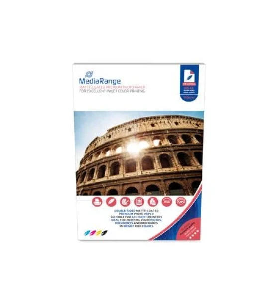 Consumabile si Accesorii Printing MediaRange DinA4 inkjet paper Dual-side matte-coated 200g, 50 sh